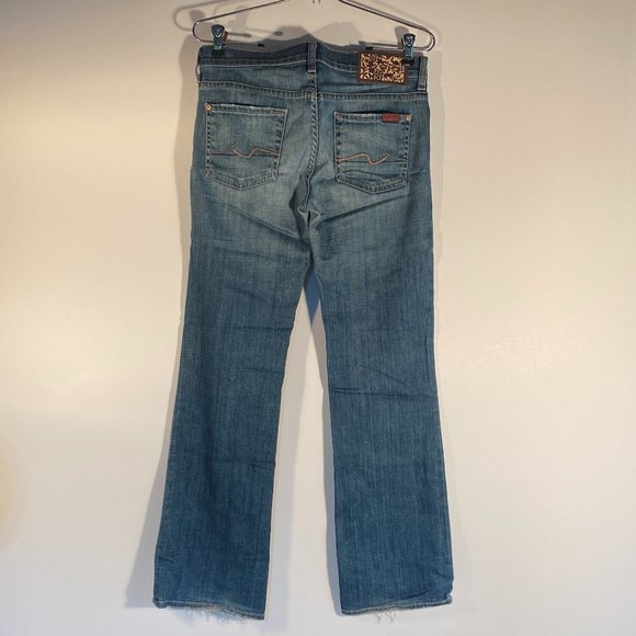 7 Seven for all Mankind Bootcut Denim Blue Jeans Women Size 26 - Picture 5 of 10